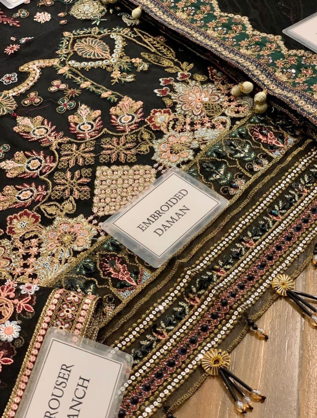 BAROQUE Heavy Embroidered Adda Work Formal Bridal Collection – Black - Image 6