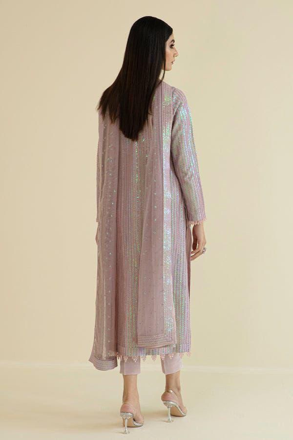 BIG SALE OFFER ✓ BAROQUE Chiffon Saree with Embroidered & Sequins - Image 4