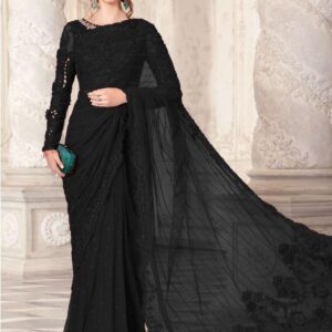 BRAND:*MARIA.B* net saree embroidered hand embellished luxury