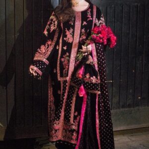 BRAND:ANEELAS velvet zari embroidered sequence luxury