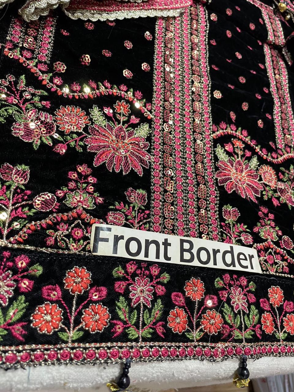 BRAND:ANEELAS velvet zari embroidered sequence luxury - Image 7