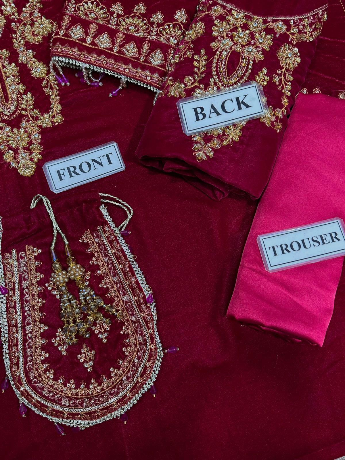 Brand Baroque Velvet Embroidered Winter Collection - Image 4