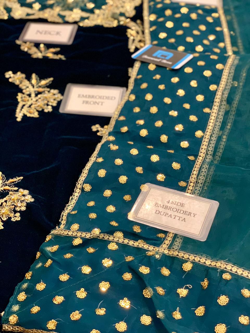 Brand Baroque Velvet Embroidered Winter Collection - Image 4