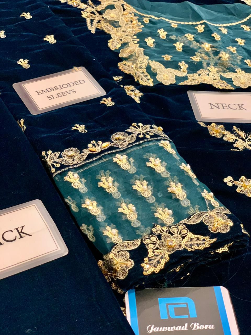 Brand Baroque Velvet Embroidered Winter Collection - Image 3