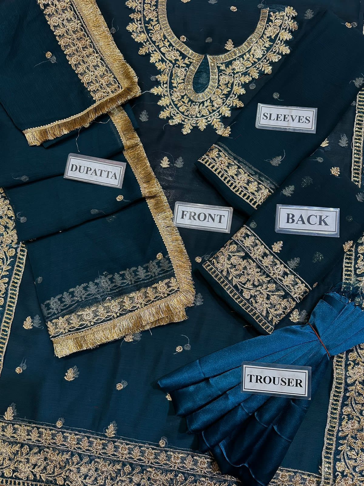 Brand ASIM JOFA shirt chiffon embroidered - Image 4